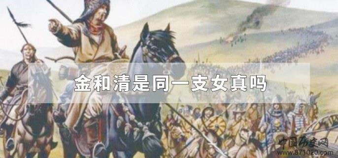 金和清是同一支女真吗