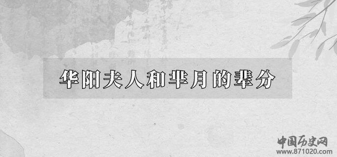 华阳夫人和芈月的辈分