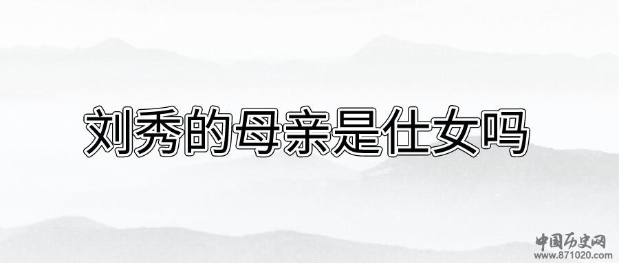刘秀的母亲是仕女吗