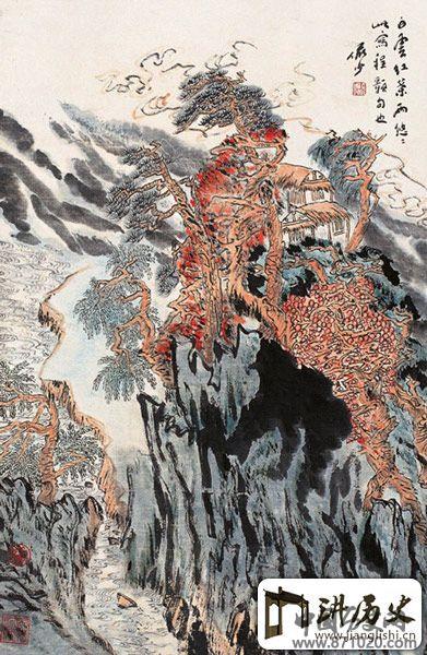 陆俨少山水画作品欣赏