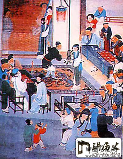 明代厅堂演剧图