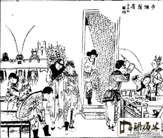 茶园戏房内部及下场门
