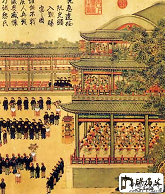 《弘历观剧图》(2)