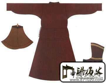 元代男服辫线袄
