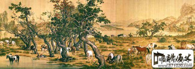 郎世宁《百骏图》