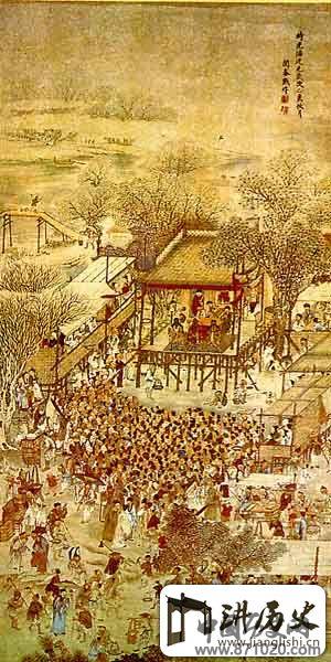 清农村演剧图(1)