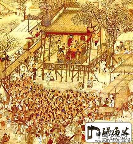 清农村演剧图(2)