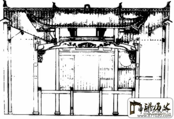 浙江衢县兰氏宗祠戏台(2)