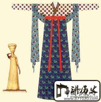 隋代短襦长裙披帛