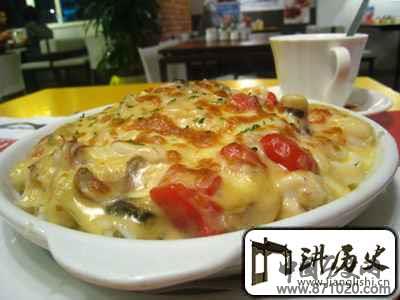 意式料理——海鲜芝士焗饭
