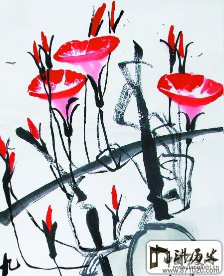 齐白石《牵牛花》三平方尺估价约为30万元