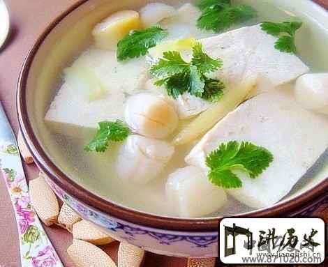 中国饮食：干贝豆腐汤的做法