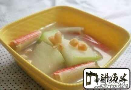 消暑止渴汤饮：干贝冬瓜汤