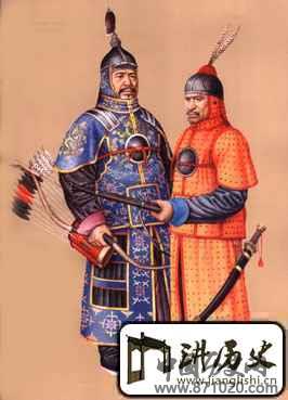 清代武士铠甲