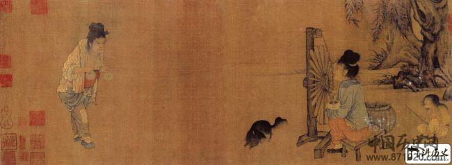 王居正<纺车图>宋